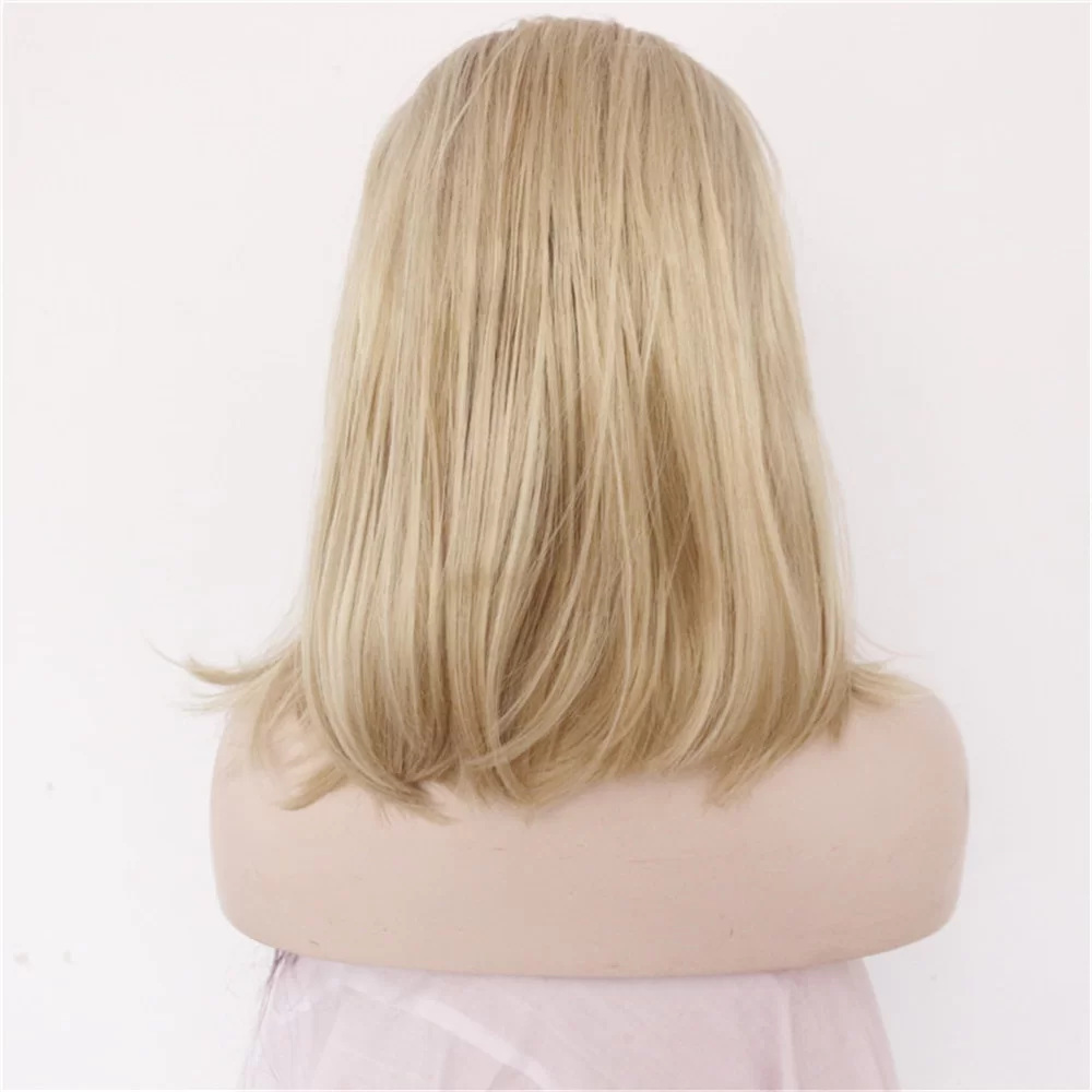 BoboTypeLightBrownOmbreBlondColorHeatResistantFiberCosplayPartySyntheticLaceFrontWig 2 HD Lace WigsHair BundlesGlueless WigsCrochet hair extensions OUOHAIR
