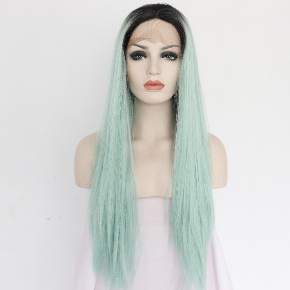 Europe And The United States Fashion Front Lace Wig Long Straight