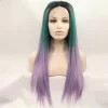 hotstraightgreenpurpleombrelacefrontwig23066v0 HD Lace WigsHair BundlesGlueless WigsCrochet hair extensions OUOHAIR