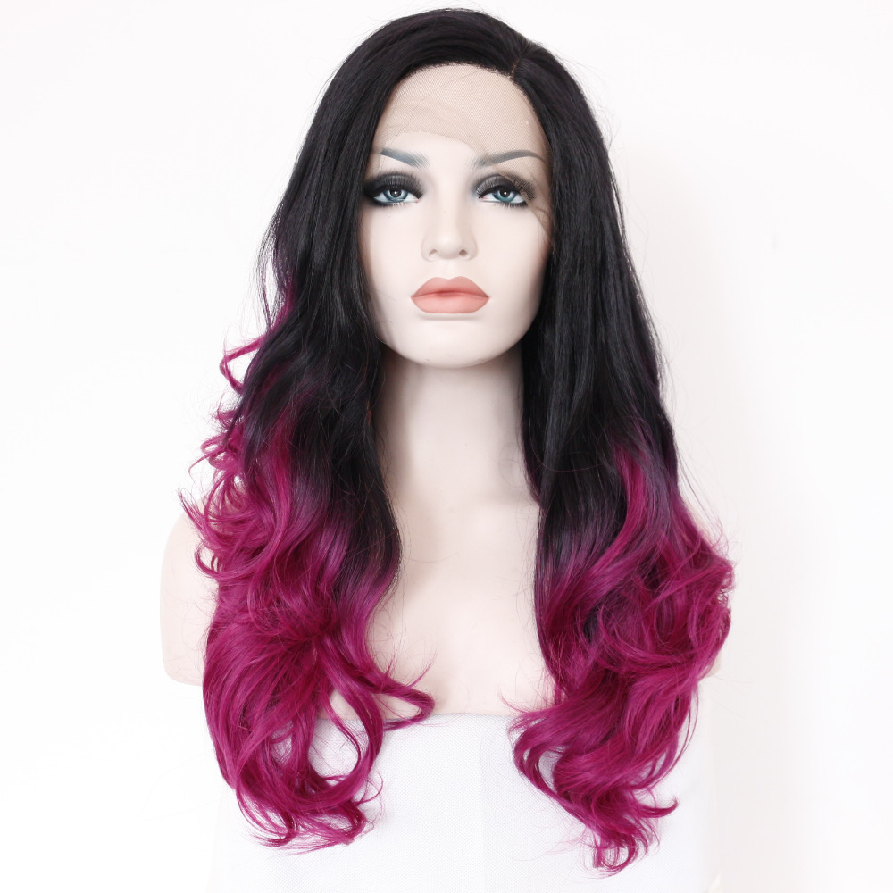 Europe And The United States Fashion Front Lace Wig Long Curly