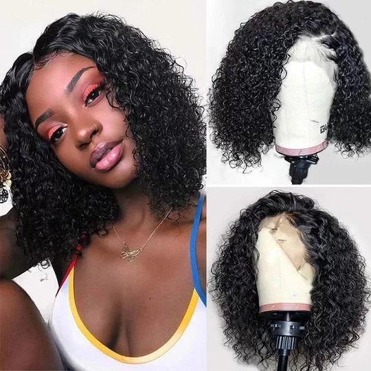 CurlyshortBobwigs13x4frontlace01 HD Lace WigsHair BundlesGlueless WigsCrochet hair extensions OUOHAIR
