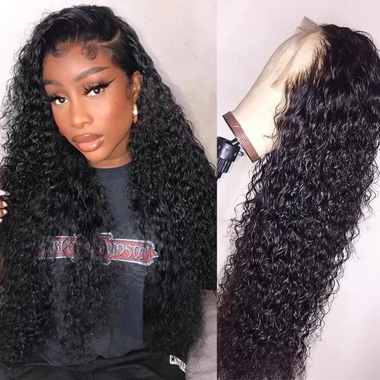 KinkyCurlyLaceFrontWigHighQuality3 HD Lace WigsHair BundlesGlueless WigsCrochet hair extensions OUOHAIR