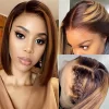 OmberHighlightWigfrontlacewigsShorthair001 HD Lace WigsHair BundlesGlueless WigsCrochet hair extensions OUOHAIR