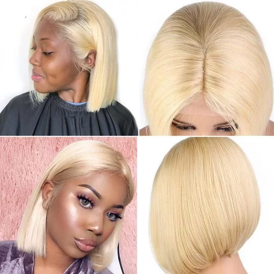 blondwigshortfrontlacewigs3 HD Lace WigsHair BundlesGlueless WigsCrochet hair extensions OUOHAIR
