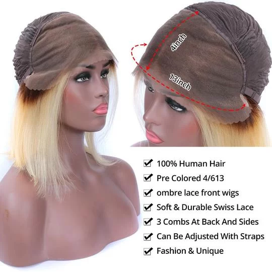 humanhairblondbobwigshort1 HD Lace WigsHair BundlesGlueless WigsCrochet hair extensions OUOHAIR