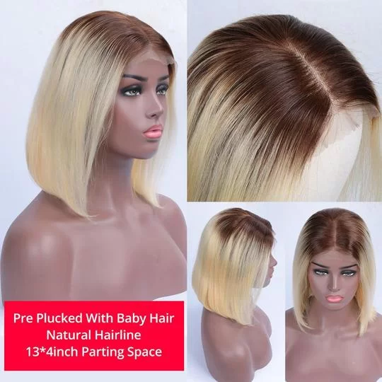 humanhairblondbobwigshort2 HD Lace WigsHair BundlesGlueless WigsCrochet hair extensions OUOHAIR