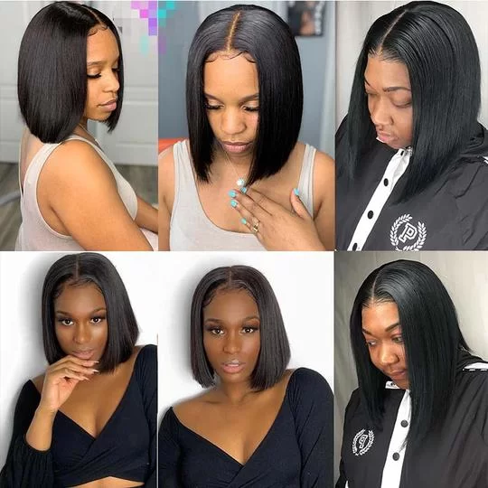 shortbobwigshumanhairwigsnatural04 HD Lace WigsHair BundlesGlueless WigsCrochet hair extensions OUOHAIR
