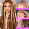 HighlightWigGluelessColoredLaceFrontHumanHairWigsForWomenPrePlucked13x4BoneStraight7 HD Lace WigsHair BundlesGlueless WigsCrochet hair extensions OUOHAIR