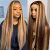 HighlightWigGluelessColoredLaceFrontHumanHairWigsForWomenPrePlucked13x4BoneStraight8 HD Lace WigsHair BundlesGlueless WigsCrochet hair extensions OUOHAIR