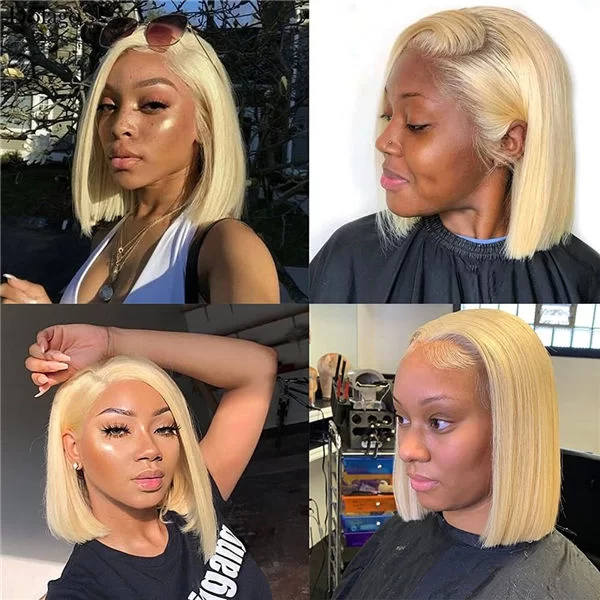 blondestragihthairgluelesswigs4x6laceclosurewithnaturalhairline1 HD Lace WigsHair BundlesGlueless WigsCrochet hair extensions OUOHAIR