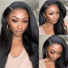 kinkstraightgluelesswigs4x6hdlaceclosurewithnaturalhairline10 HD Lace WigsHair BundlesGlueless WigsCrochet hair extensions OUOHAIR