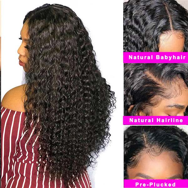 kinkycurlyeasyweargogluelesswigs4x6hdlaceprecutlaceclosure12 HD Lace WigsHair BundlesGlueless WigsCrochet hair extensions OUOHAIR