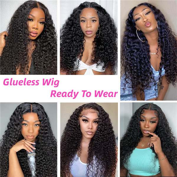 kinkycurlyeasyweargogluelesswigs4x6hdlaceprecutlaceclosure3 HD Lace WigsHair BundlesGlueless WigsCrochet hair extensions OUOHAIR