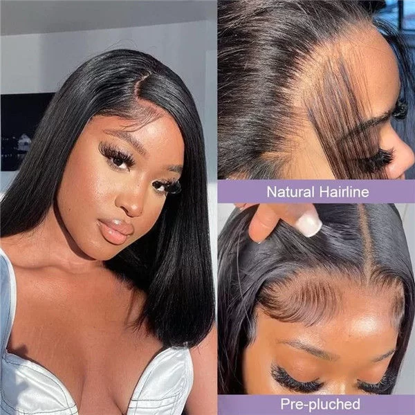 shortbobstraighthairgluelesswigprecut4x6hdlaceclosure442 HD Lace WigsHair BundlesGlueless WigsCrochet hair extensions OUOHAIR