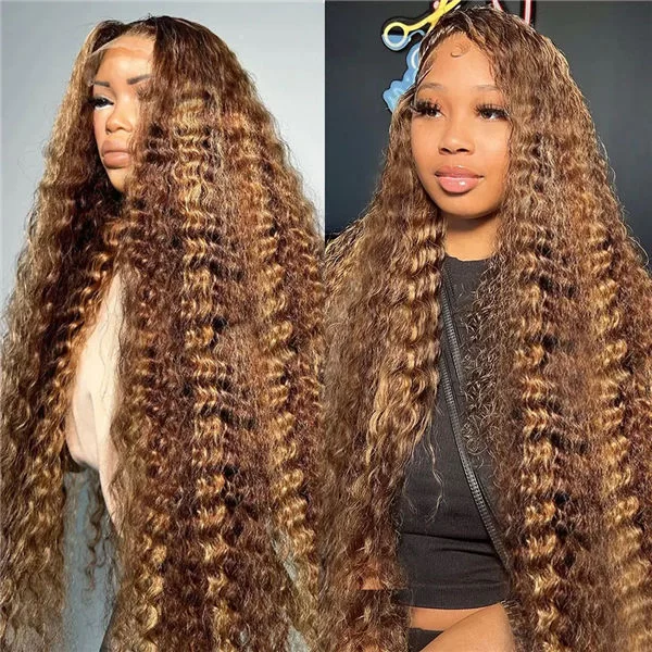 waterwavehighlightwigprecutlacewigprepluckedwithnaturalhairline8 HD Lace WigsHair BundlesGlueless WigsCrochet hair extensions OUOHAIR