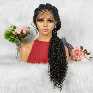 13x3 lace diagonal split multiple braid wig synthetic fiber wig OUOHAIR0111 HD Lace WigsHair BundlesGlueless WigsCrochet hair extensions OUOHAIR