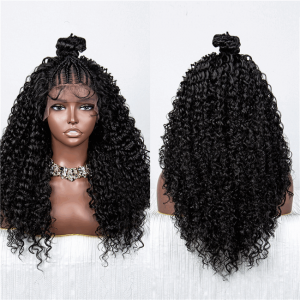 13x4 lace wig curly wave braids short sythetic fiber Wig1 HD Lace WigsHair BundlesGlueless WigsCrochet hair extensions OUOHAIR