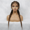 4strand big Braids lace wig short synthetic Braids Wig5 HD Lace WigsHair BundlesGlueless WigsCrochet hair extensions OUOHAIR