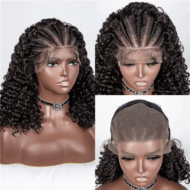 9X6 lace wig braids curly hair short sythetic fiber Wig ouohair2 HD Lace WigsHair BundlesGlueless WigsCrochet hair extensions OUOHAIR