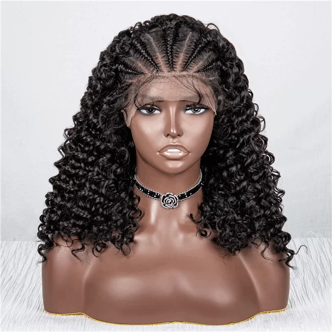 9X6 lace wig braids curly hair short sythetic fiber Wig ouohair4 HD Lace WigsHair BundlesGlueless WigsCrochet hair extensions OUOHAIR