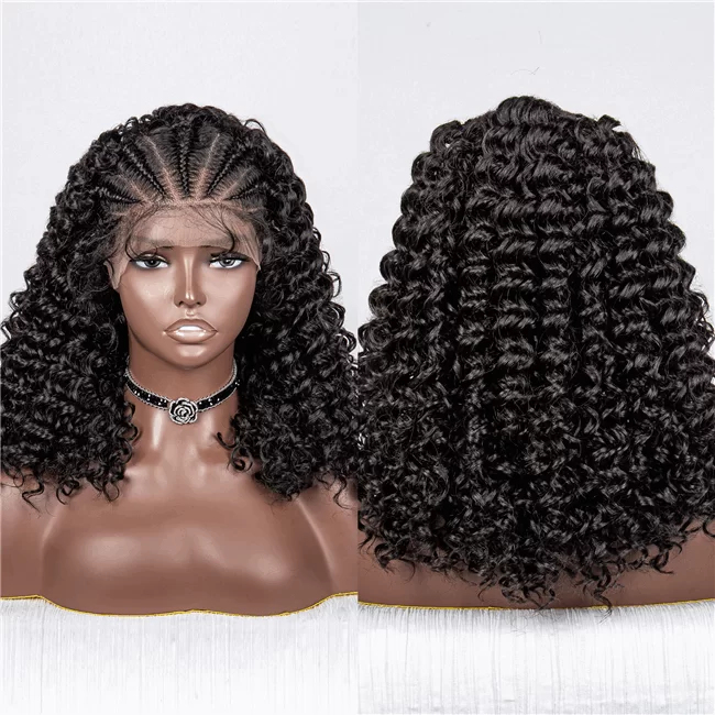 9X6 lace wig braids curly hair short sythetic fiber Wig ouohair7 HD Lace WigsHair BundlesGlueless WigsCrochet hair extensions OUOHAIR