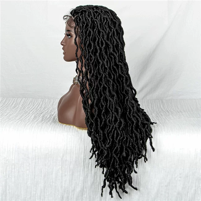 9x6 lace Faux Locs Twist Braids wig synthetic hair Braids Wig7 HD Lace WigsHair BundlesGlueless WigsCrochet hair extensions OUOHAIR