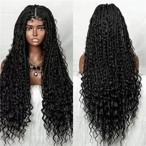 9x6 lace wig 3strand braid curly synthetic fiber braids wigs ouohair1 HD Lace WigsHair BundlesGlueless WigsCrochet hair extensions OUOHAIR