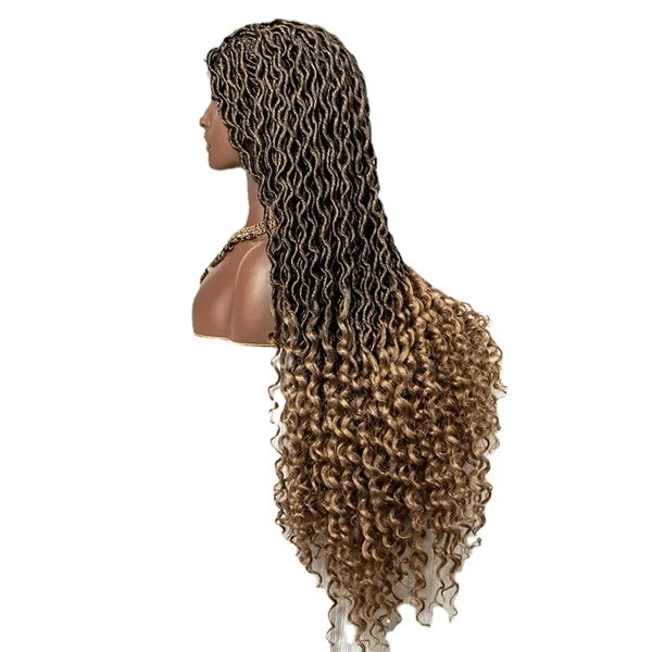 9x6 lace wig synthetic fiber gradient mixed color braided headband braided wigs8 HD Lace WigsHair BundlesGlueless WigsCrochet hair extensions OUOHAIR