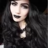 Black fashionable long wave synthetic lace front wig5 HD Lace WigsHair BundlesGlueless WigsCrochet hair extensions OUOHAIR
