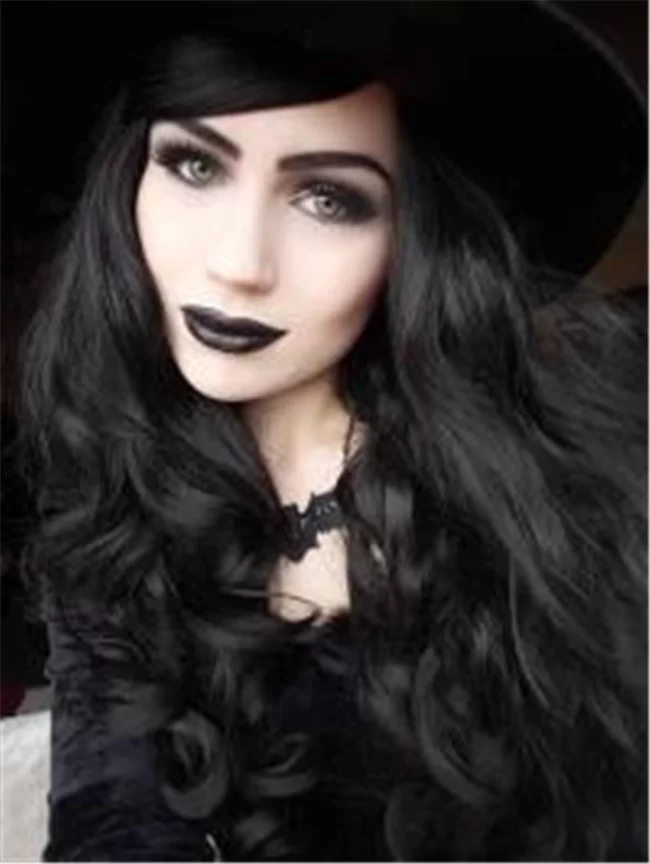 Black fashionable long wave synthetic lace front wig5 HD Lace WigsHair BundlesGlueless WigsCrochet hair extensions OUOHAIR