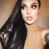 Black long Straight Hair Synthetic lace front wig1 HD Lace WigsHair BundlesGlueless WigsCrochet hair extensions OUOHAIR