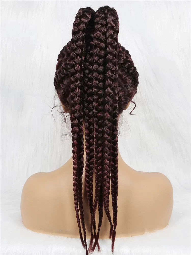 Braided Lace wig Ponytail hair 24 inch braid synthetic headband ouohair7 HD Lace WigsHair BundlesGlueless WigsCrochet hair extensions OUOHAIR