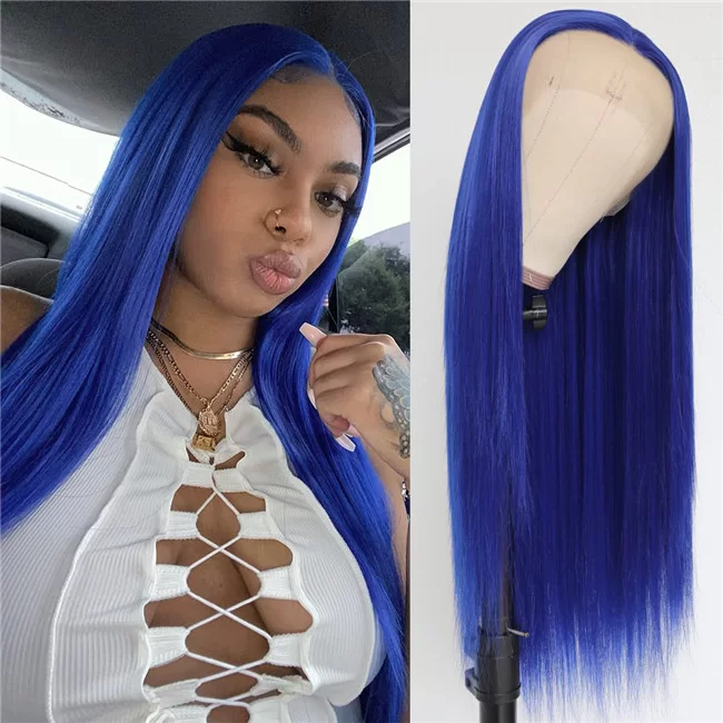 Free Part Lace Front Synthetic Wigs Women Long Straight Soft Natural Daily Wigs HD Lace WigsHair BundlesGlueless WigsCrochet hair extensions OUOHAIR