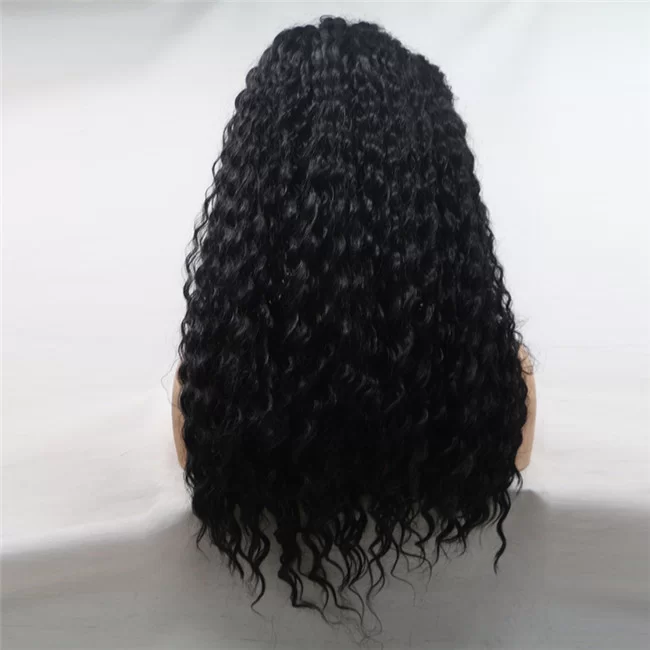 Front lace long Synthetic curly hair Amazon hot selling African black wigs3 HD Lace WigsHair BundlesGlueless WigsCrochet hair extensions OUOHAIR