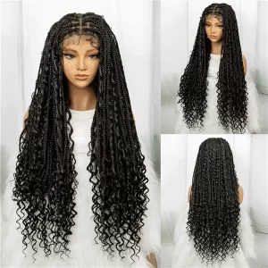 Full Lace new Synthetic fiber Braids head Lace Braids wigouohairw0823 HD Lace WigsHair BundlesGlueless WigsCrochet hair extensions OUOHAIR