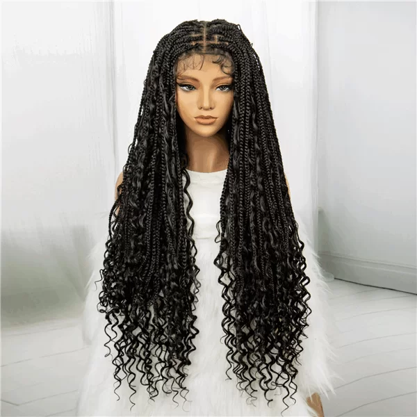 Full Lace new Synthetic fiber Braids head Lace Braids wigouohairw0824 HD Lace WigsHair BundlesGlueless WigsCrochet hair extensions OUOHAIR