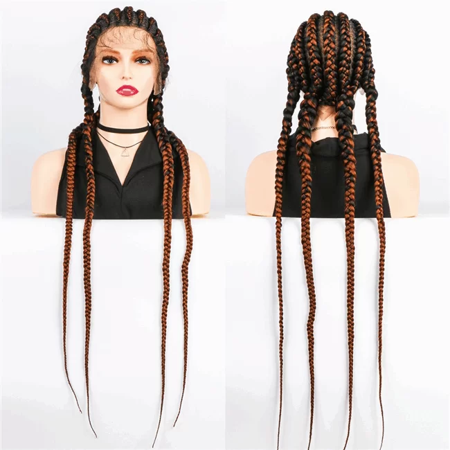Full lace wig 4strand braid long lace Braids Wig2 HD Lace WigsHair BundlesGlueless WigsCrochet hair extensions OUOHAIR