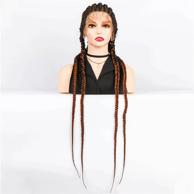 Full lace wig 4strand braid long lace Braids Wig5 HD Lace WigsHair BundlesGlueless WigsCrochet hair extensions OUOHAIR