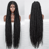 Full lace wig Passion Twist Hair long lace synthetic Braids Wig3 HD Lace WigsHair BundlesGlueless WigsCrochet hair extensions OUOHAIR