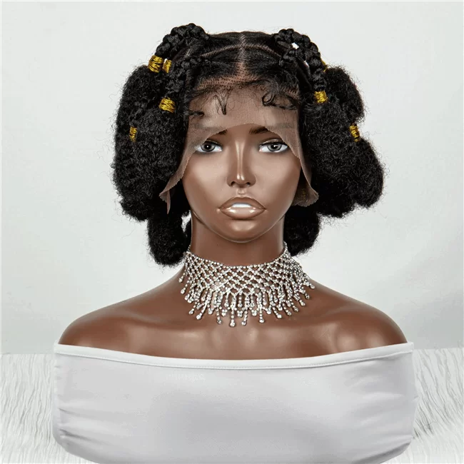 Full lace wig Short hair Box Braids wig African braiding Hair8 HD Lace WigsHair BundlesGlueless WigsCrochet hair extensions OUOHAIR