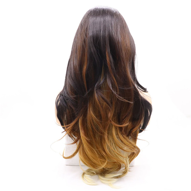 Light Brown Ombre Hair Wigs for Women Temperament Oblique Bangs 1 HD Lace WigsHair BundlesGlueless WigsCrochet hair extensions OUOHAIR