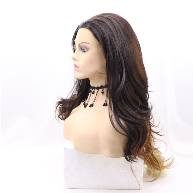 Light Brown Ombre Hair Wigs for Women Temperament Oblique Bangs 3 HD Lace WigsHair BundlesGlueless WigsCrochet hair extensions OUOHAIR