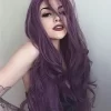 New Purple Wavy Synthetic Lace Front Wig Temu Hot selling2 HD Lace WigsHair BundlesGlueless WigsCrochet hair extensions OUOHAIR