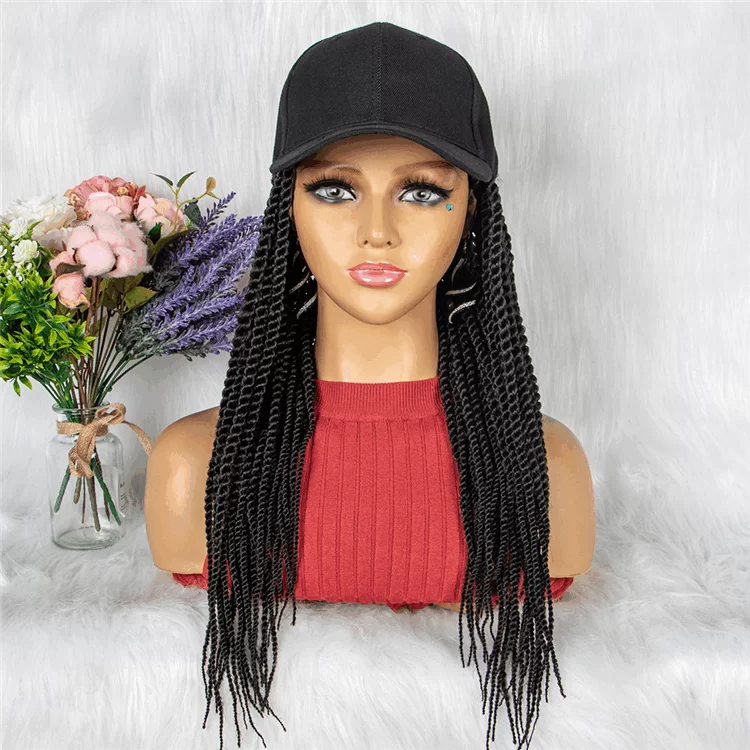 Three styles of cap wigs with thin braids and a cap OUOHAIR 4 HD Lace WigsHair BundlesGlueless WigsCrochet hair extensions OUOHAIR