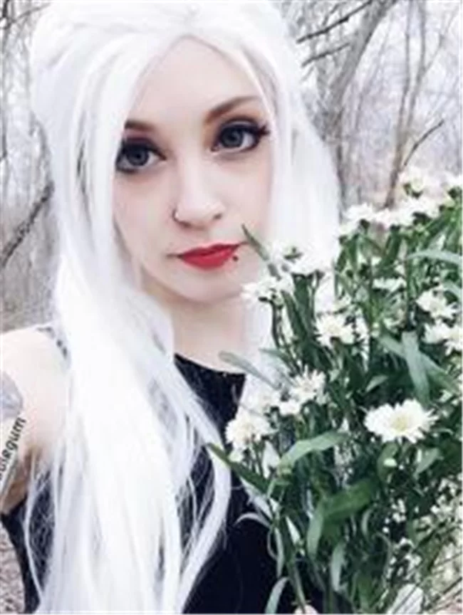 White Wig Long Straight Hair Platinum Synthetic Lace for Fashionable Women Christmas Party Wigs3 HD Lace WigsHair BundlesGlueless WigsCrochet hair extensions OUOHAIR