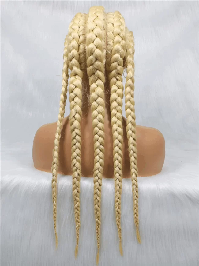 front lace 5strand Braids lace wig short synthetic Braids Wig4 HD Lace WigsHair BundlesGlueless WigsCrochet hair extensions OUOHAIR