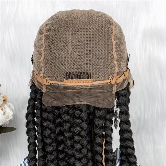 full lace 11strand Braids lace wig long synthetic Braids Wig2 HD Lace WigsHair BundlesGlueless WigsCrochet hair extensions OUOHAIR
