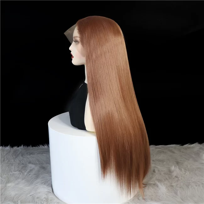 womens Deep Brown front lace fashionable wig with long straight hair11 HD Lace WigsHair BundlesGlueless WigsCrochet hair extensions OUOHAIR