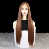 womens Deep Brown front lace fashionable wig with long straight hair113 HD Lace WigsHair BundlesGlueless WigsCrochet hair extensions OUOHAIR